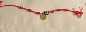 img 6 attached to 🌟 Handmade Red Rope Letter Alphabet Bracelet with Evil Eye Charm: Symbol of Good Luck and Protection for Women and Girls