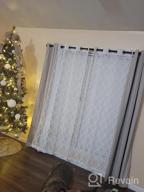 img 1 attached to Brighten Up Your Space With H.VERSAILTEX'S White Linen Blackout Patio Door Curtain review by Alice Johnson