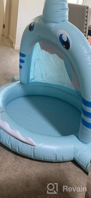 img 1 attached to 43 Inch Baby Shark Canopy Pool: Perfect Inflatable Play Center For Girls, Boys, And Toddlers To Enjoy Summer Water Fun And Baby Swimming review by Terry Myers