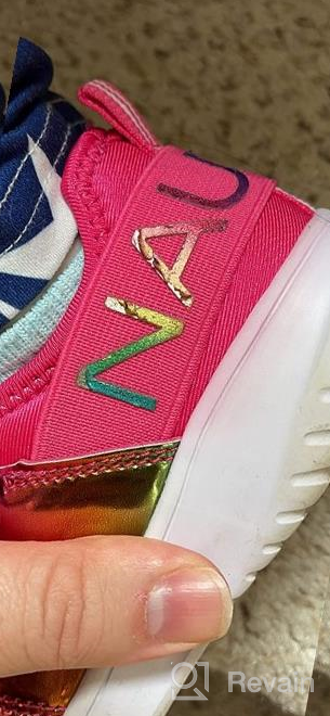 img 1 attached to Nautica Kids Girls Metallic Fashion Sneaker: Stylish Lace-Up Athletic Running Shoes for Big Kids, Little Kids, and Toddlers review by Aleska Allen