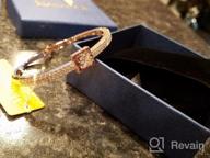img 1 attached to Menton Ezil Spiritual Guidance Crystal Bangle Bracelets: A Stunning Addition to Your Rose Gold Jewelry Collection review by Jason Sergeantson