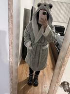 img 1 attached to Soft And Cozy Hooded Womens Plush Bathrobe With Animal Design - Perfect Koala Gift Idea - TIMSOPHIA review by Kari Barley