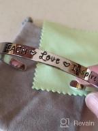 img 1 attached to 🎁 ADOVIK Personalized Stainless Steel Engraved Mantra Cuff Bangle: Inspiring Bracelets for Women, Men, and Teen Girls - Perfect Birthday Gifts review by Lynn Martinez