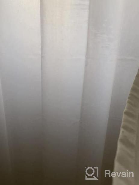 img 1 attached to Titanker Extra Long White Shower Curtain Liner - Waterproof And Washable, 72 X 84 Inches With Magnets And Soft Lightweight Polyester Fabric For A Luxurious Bathroom Experience review by Cassandra Lau