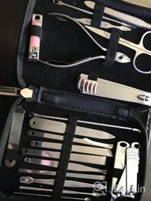 img 5 attached to Get Perfectly Groomed Nails With Our Professional Stainless Steel Manicure Kit - 20-In-1 Nail Clippers And Pedicure Set With Travel Case