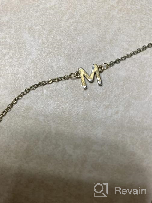 img 1 attached to 💛 18K Gold Plated Mama Letter Pendant Necklace - Personalized Adjustable Mom Necklace for Mother’s Day Birthday Gift - Gold review by Joshua Reid