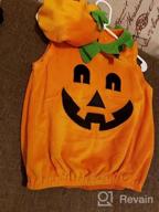 img 1 attached to Halloween Pumpkin Costume For Toddler: Sleeveless Tee Top And Hat Outfit For Baby Girl Or Boy review by John Graves