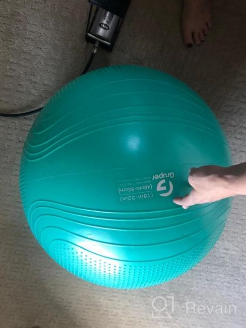 img 1 attached to Extra Thick Exercise Ball For Workout Fitness Balance - Gruper Yoga Ball In 45-75Cm - Anti Burst Yoga Chair For Home And Office With Hand Pump & Workout Guide Access Included review by John Frazier