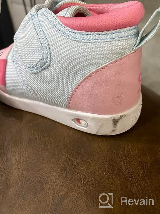 img 1 attached to 👟 Ikiki Toddlers Adjustable Squeaker Princess Girls' Shoes: Delightful Comfort with Adjustable Fit! review by Jasmine Mcneal