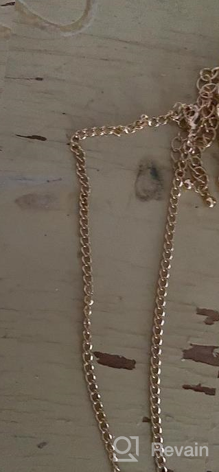 img 1 attached to Stylish FAMARINE Gold Plated Layered Necklaces With Geometric Pendants - Perfect Teen Girl Gift! review by Hurst Batiste