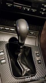 img 6 attached to Кожаная ручка переключения передач Lunsom Type R для автомобилей с механической коробкой передач - улучшите свой опыт вождения с черной головкой переключения передач