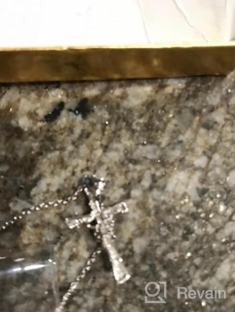 img 1 attached to 🔗 CaliRoseJewelry Sterling Crucifix Textured Necklace: Perfect Jewelry Gift for Boys review by Kino Gerami