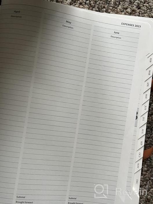 img 1 attached to 2023 Planner Weekly & Monthly 6.5" X 8.5", Agenda With Hourly Time Slots, Notes, Expense Tracker And Inner Pocket - Vegan Leather Soft Cover Brown review by Shakira Anderson
