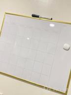 img 1 attached to U Brands Magnetic Monthly Calendar Dry Erase Board, 16 X 20 Inches, Gold Aluminum Frame - 364U00-01 review by Tammy Smith
