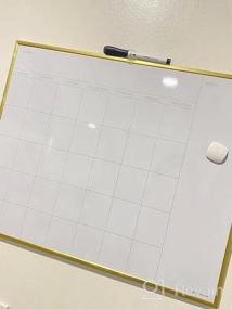 img 7 attached to U Brands Magnetic Monthly Calendar Dry Erase Board, 16 X 20 Inches, Gold Aluminum Frame - 364U00-01