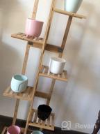 img 1 attached to 5 Tier 6 Potted Plant Stand Rack: Bamboo Flower Pot Holder Shelf For Indoor/Outdoor Planter Display Shelving Unit In Patio Garden, Corner Balcony & Living Room review by Douglas Berry
