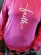 img 1 attached to Plus Size Women'S Christian Long Sleeve Graphic Tees With Pocket (1X-4X) review by Heather Marie