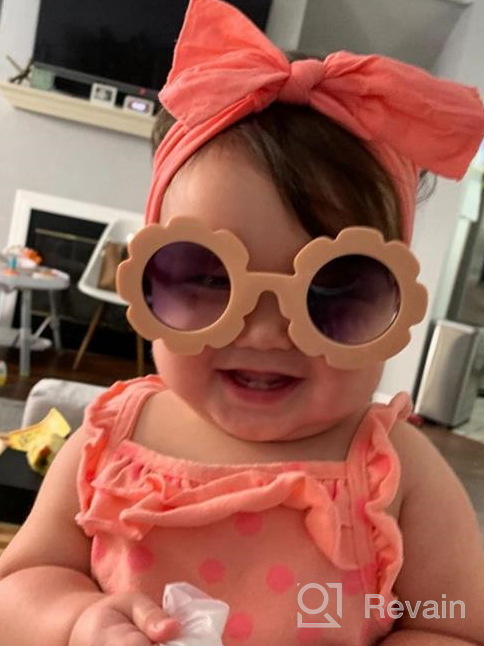 img 1 attached to 🌼 Adorable ADEWU Sunglasses for Kids: Round Flower Cute Glasses, UV 400 Protection - Perfect Children Gifts for Girls and Boys! review by Satish Tegan