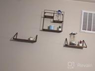 img 1 attached to 3-Piece Rustic Wall Mounted Floating Shelves Set - Perfect For Living Room, Bedroom & Kitchen Storage! review by Kristen Cunningham