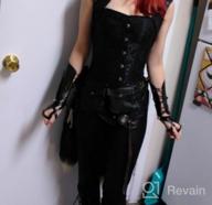 img 1 attached to Revamp Your Style With Vaslanda Women'S Steampunk Corset Vest - Perfect Gothic Bustier Top With Faux Leather Waist Cincher review by Tonya Young