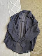 img 1 attached to Women's Corduroy Shirt: Long Sleeve Button Down Blouse Casual Oversized Jacket with Pocket by Meceku review by John Faxon