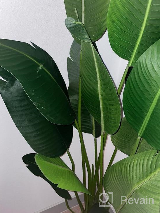 img 1 attached to Set Of 2 Fopamtri 5-Foot Artificial Bird Of Paradise Plants - Perfect Faux Tropical Palm Trees For Indoor/Outdoor Home, Garden, Office And Store Decor review by Laura Evans