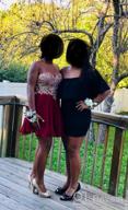 img 1 attached to Junior'S Gold Lace Applique Short Quinceanera Homecoming Dresses By Babyonline review by Oscar Kaufman