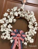 img 1 attached to Proudly Display Patriotic Spirit With RECUTMS Independence Day Wreath Bow Set For Indoor Decor review by Danielle Smith