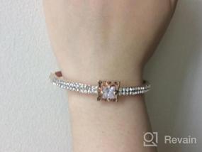 img 5 attached to Spiritual Rose Gold Crystal Bangle Bracelets For Women: The Menton Ezil Collection