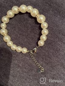 img 5 attached to 💐 Bobauna Flower Girl Pearl Bead Chain Bracelet - Ideal Wedding Gift for Flower Girl