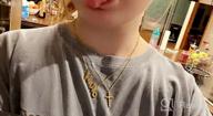 img 1 attached to Exquisite Personalized Custom Initial Pendant Name Necklaces for Women & Girls - Effortlessly Stylish in Gold & Silver review by Elli Navarro