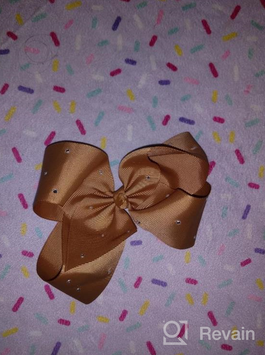 img 1 attached to Sparkle And Shine With ALinmo'S 20Pc Boutique Ribbon Hair Bows For Girls Of All Ages review by Mark Callaham