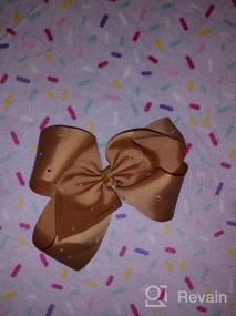 img 5 attached to Sparkle And Shine With ALinmo'S 20Pc Boutique Ribbon Hair Bows For Girls Of All Ages