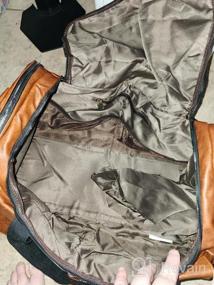 img 6 attached to Большая спортивная сумка из искусственной кожи для мужчин - водонепроницаемая спортивная сумка для ночного отдыха с отделением для обуви, идеально подходит для повседневного использования / подарка на день рождения