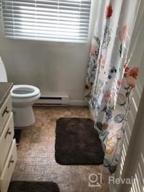 img 1 attached to LIVILAN Floral Bath Mat: 24''X16'', Leaf Design For Bathroom Rugs & Mats review by Karl Swift