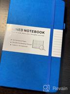 img 1 attached to A5 Hardcover Leather Notebook With 100 GSM Thick Paper, Numbered Pages & 2 Inner Pockets - Perfect For Women & Men! review by Gabe Evans