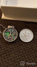 img 5 attached to Sterling Silver Abalone Shell Tree Of Life Locket Necklace - Holds Pictures, Perfect Christmas Gift For Women & Girls!