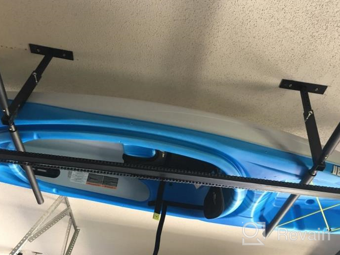 img 1 attached to StoreYourBoard 2 Kayak Ceiling Storage Rack, Adjustable Mount, Holds 2 Kayaks Or Canoes, Overhead Garage Hanger review by Dan Hansen