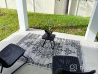 img 1 attached to Stylish And Durable Nicole Miller New York Azalea Medallion Indoor/Outdoor Rug In Grey/Black, Sized 7'9"X10'2 review by Andrea Sonnier