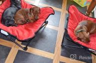 img 1 attached to Medium Red Padded Napper Cot Space Saver Pet Bed - HDP Elevated review by Jonathan Arroyo