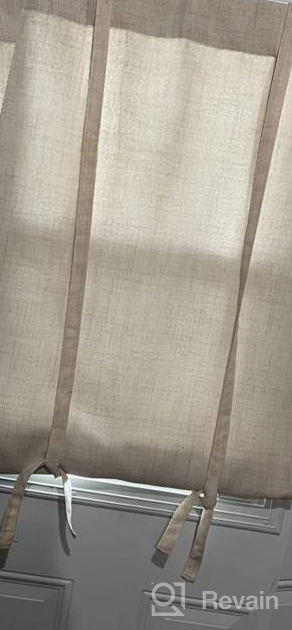 img 1 attached to Room Darkening Linen Textured Tie-Up Balloon Curtain For Small Windows - Thermal Insulated - 31X47 Inch - Beige review by Jesse Wells