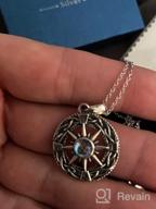 img 1 attached to Celtic Moonstone Pendant Necklace: Exquisite Sterling Silver Irish Celtic Knot Jewelry for Women & Girls review by Alexander Morgan