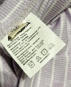 img 5 attached to Облегающий пижамный комплект в полоску для стильной повседневной носки - AVAUMA Baby Boys And Girls Sleepwear