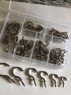 img 1 attached to Organize Your Kitchen With KUUQA Cup Hook Kit - 70 Black Vinyl Coated Ceiling Screw Mug Hooks In 6 Sizes review by Patrick Cooney
