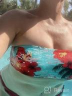 img 1 attached to RELLECIGA Women'S Bathing Suit Adjustable Back Lace-Up Bandeau Bikini Top review by Melissa Sanchez