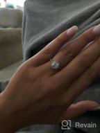 img 1 attached to Stunning 1 1/3 CTW Cushion-Cut Moissanite Engagement Ring In 14K White Gold By Kobelli review by Weng Ercoli