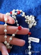 img 1 attached to 📿 Hedi HanlinCC 6mm Glass Pearl Beads Catholic Rosary with Lourdes Center Piece - Inspire Devotion with Exquisite Craftsmanship review by Chris Sisley