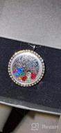 img 1 attached to Stainless Steel Family Tree Of Life Locket Necklace With Birthstones - Perfect DIY Mothers Gift! review by Nicholas Gendron