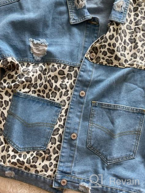 img 1 attached to Vintage Denim Jacket For Women With Fitted Long Sleeves And Button Down Front By AlvaQ review by Mauricio Woodard