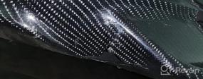 img 5 attached to Arespark Black Carbon Fiber 6D Car Wrap Vinyl Roll With Air Release 1Ft X 10Ft